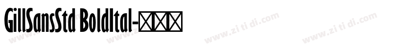 GillSansStd BoldItal字体转换